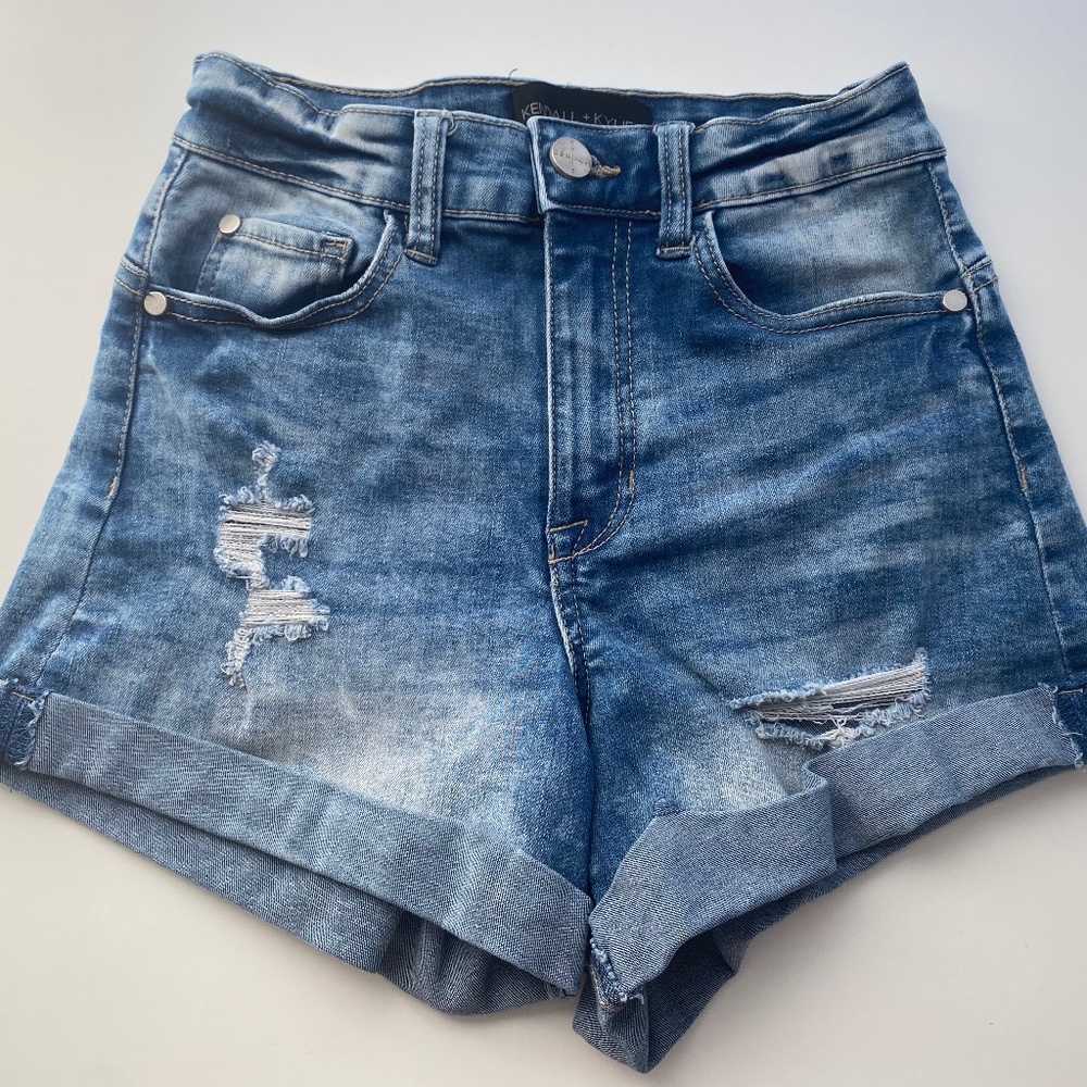 Light Blue Kendall and Kylie 'The Icon Shorts' XS